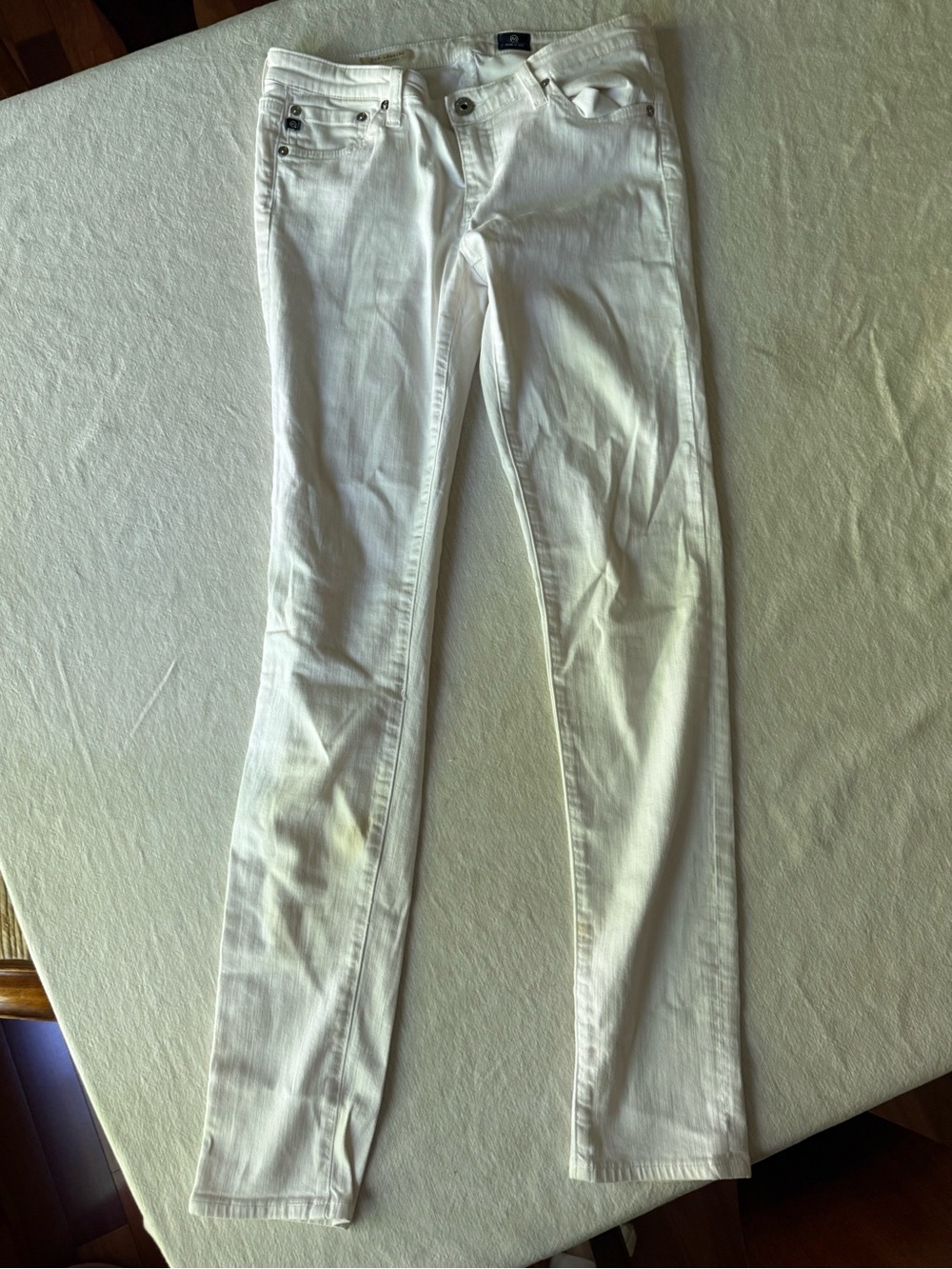 Ag Adriano Goldschmied White Super Skinny Jeans